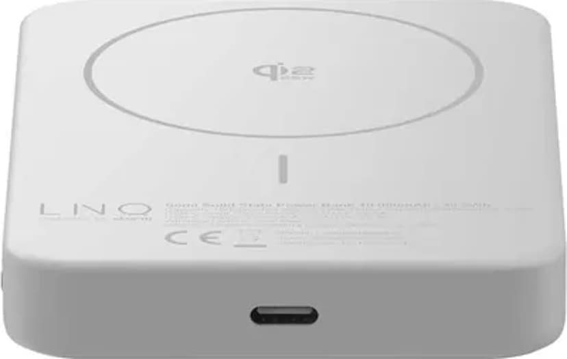 LINQ Powerbank Magnetisk Trådløs QI2.2 25W 10000mAh Sølv 10000mAh Sølv