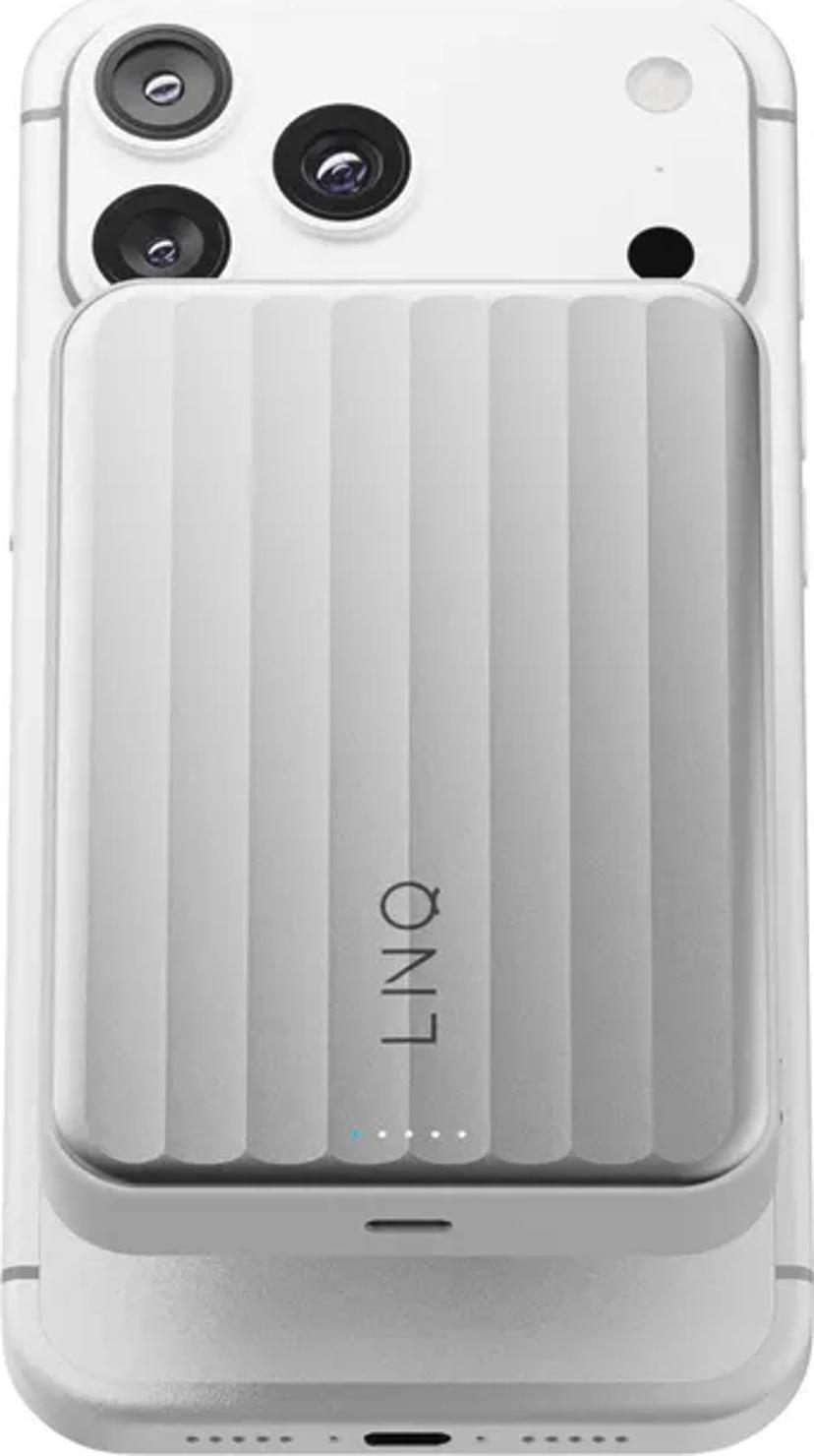 LINQ Powerbank Magnetisk Trådløs QI2.2 25W 10000mAh Sølv 10000mAh Sølv