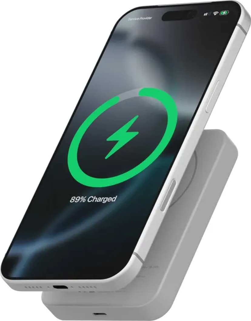 LINQ Powerbank Magnetisk Trådløs QI2.2 25W 10000mAh Sølv 10000mAh Sølv
