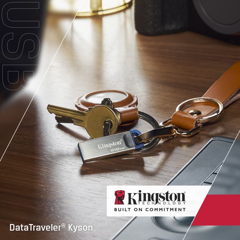 Kingston DataTraveler Kyson G2 512GB 512GB USB-A Rustfrit stål