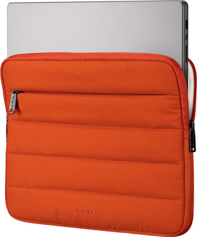 Targus Puffer Sleeve 14" Polyester, Plysh Oransje