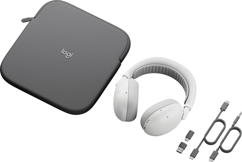 Logitech Zone Vibe Pro for Business incl. Receiver Stereo USB-A, USB-C Microsoft Teams Hvid