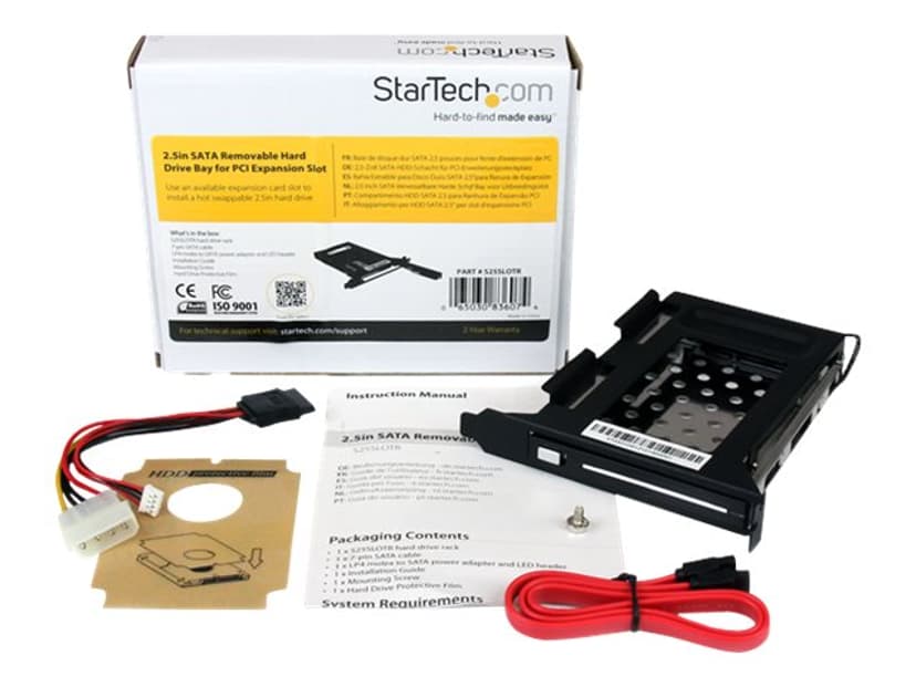 Startech 2.5in SATA Removable Hard Drive Bay for PC Expansion Slot