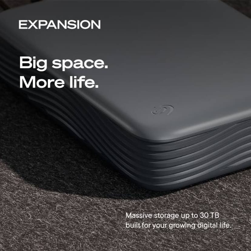 Seagate Expansion Desktop HDD 20TB Grå
