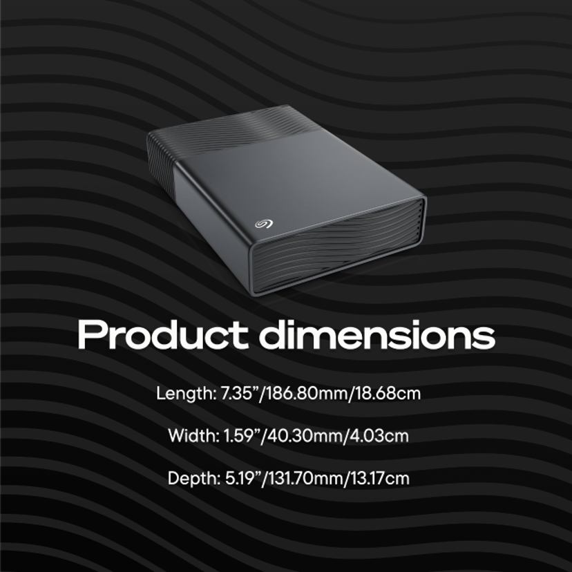 Seagate One Touch Desktop HDD 16TB Tumma harmaa
