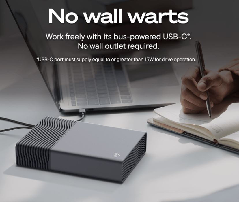 Seagate One Touch Desktop HDD 16TB Mørk grå
