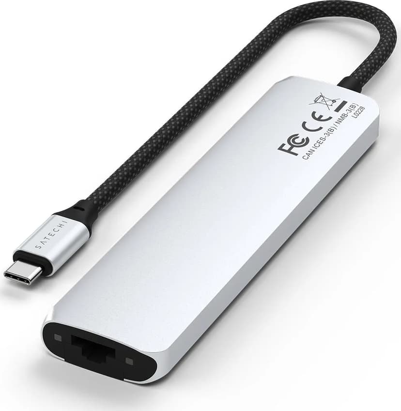 Satechi 7-in-1 USB-C-moniporttisovitin Ethernetillä USB-C