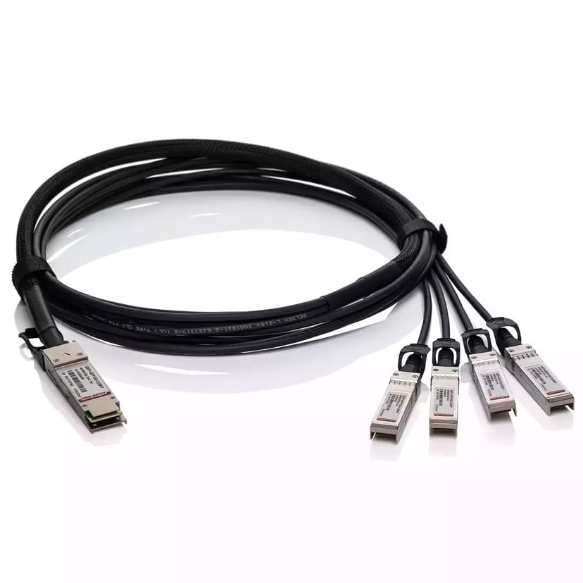 Pro Optix QSFP-100G-4X25G-CU2M-P InfiniBand og fiberoptisk kabel 2 m QSFP28 SFP28 DAC Svart 2m QSFP28 SFP28