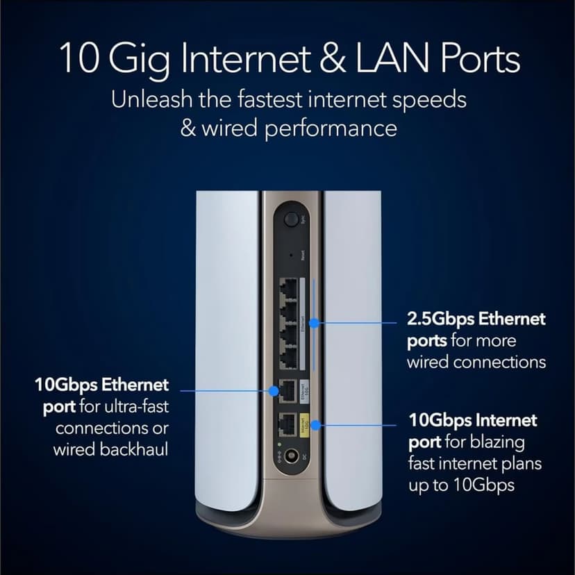 Netgear Orbi RBE972S WiFi 7 Mesh Grijs 2-Pack