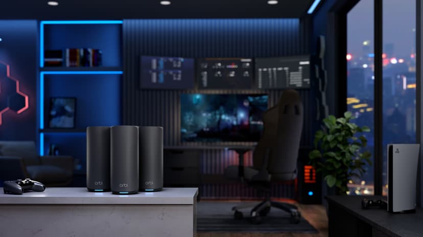 Netgear Orbi 870 Tri-band WiFi 7 Svart 3-pack
