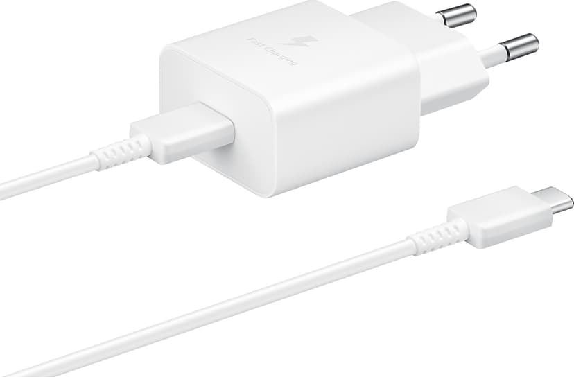 Samsung Wall Charger 15W + USB-C Cable 1m Hvid