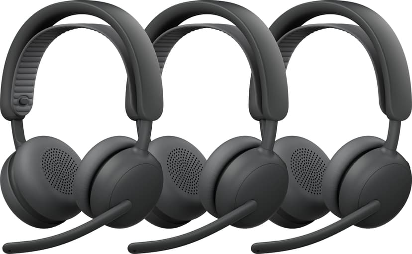 Logitech Zone Wireless 2 ES for Business without dongle 3-pack Stereo USB-C Microsoft Teams Grafiitti