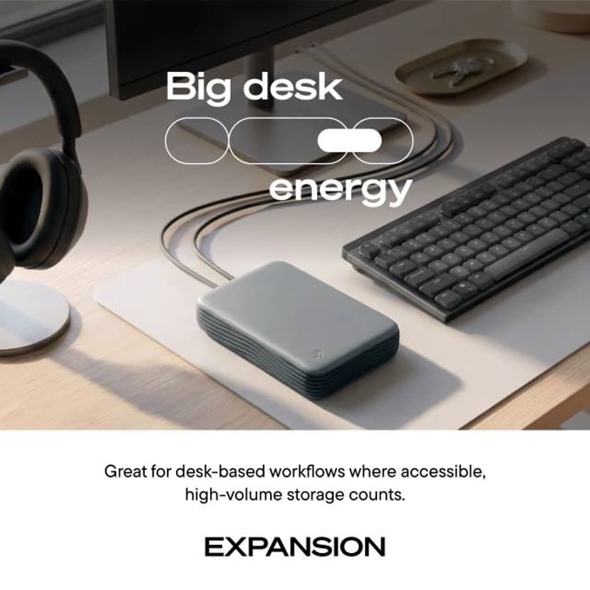 Seagate Expansion Desktop HDD 30TB Harmaa
