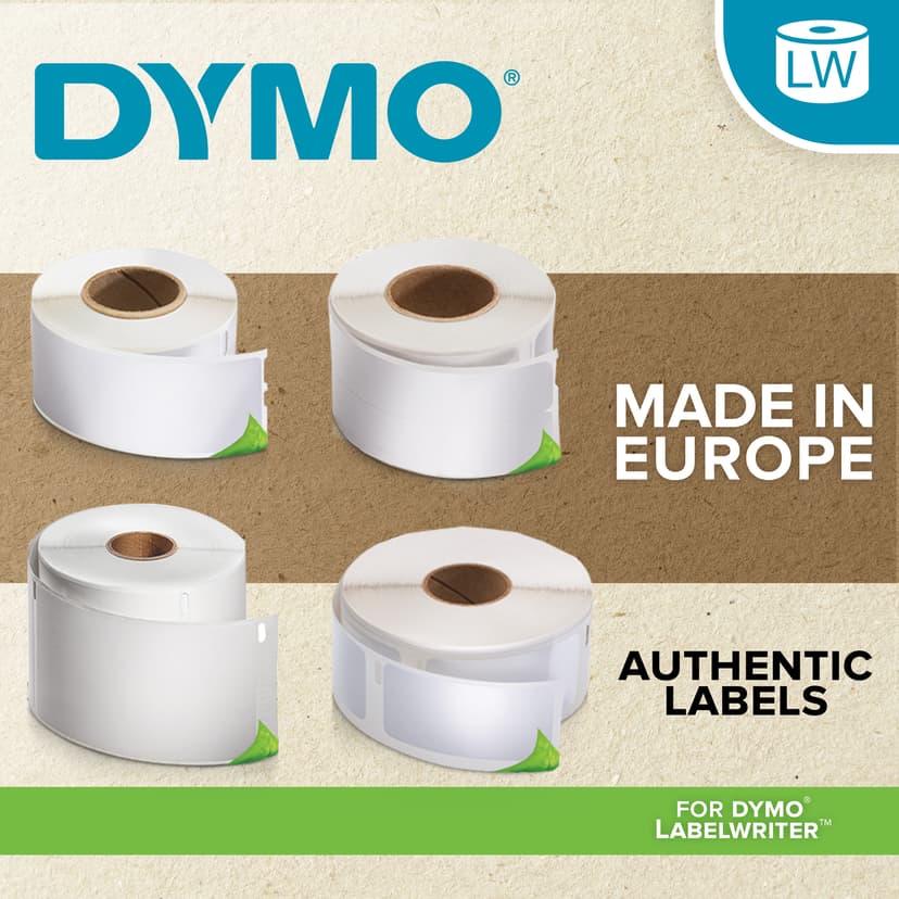 Dymo Etiketter Returadress 54 x 25mm 500st/Rulle 6-Pack