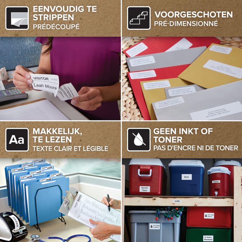 Dymo Labels Retouradres 54 x 25mm 500st/Rol 6-Pack