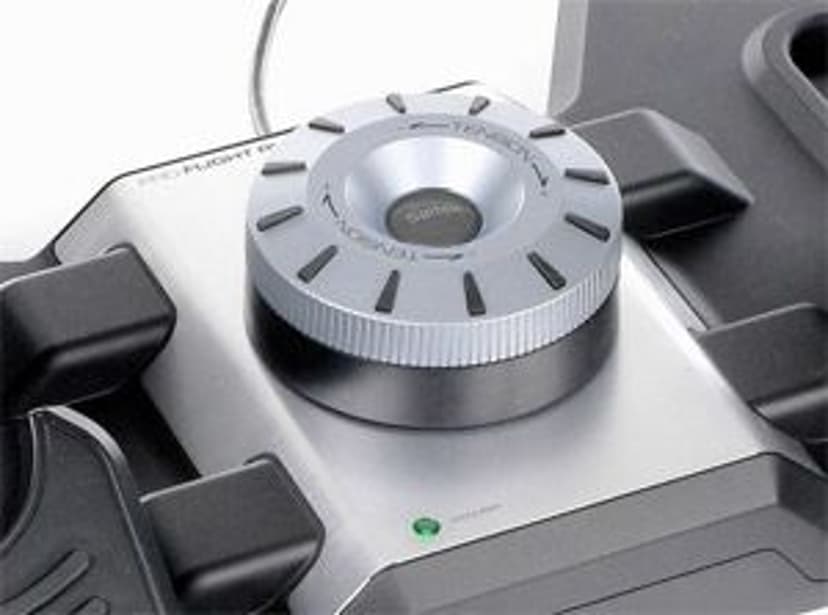 Logitech Pro Flight Rudder Pedals Silver, Svart