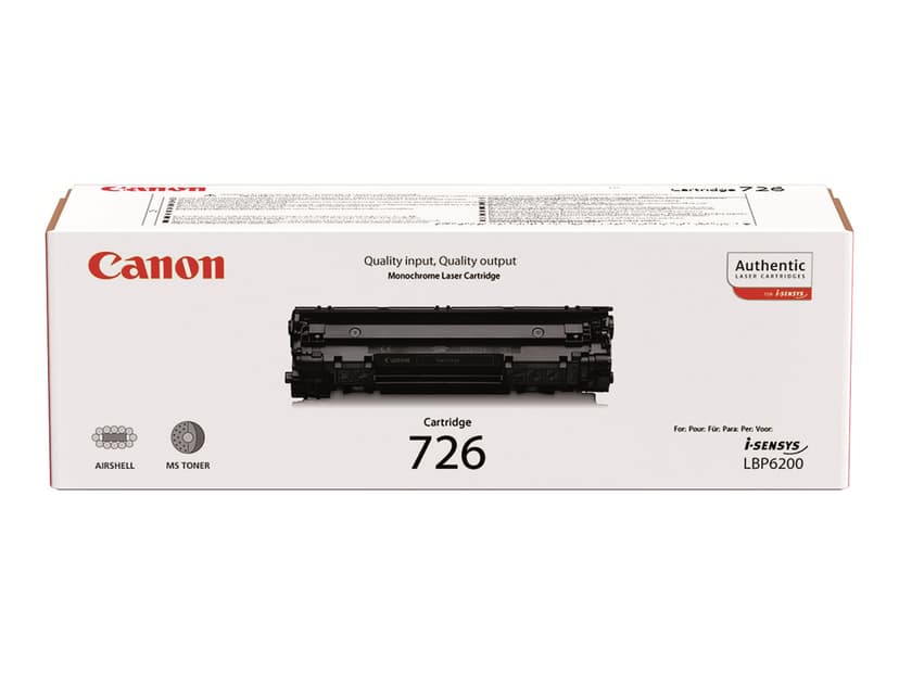 Canon Toner Zwart 726, 2.1k - LBP-6200D