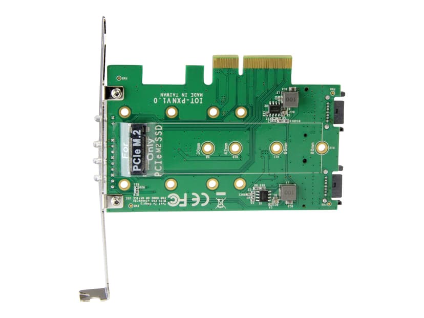 Startech 3PT M.2 SSD Adapter Card 1x PCIe (NVMe) 2x SATA M.2