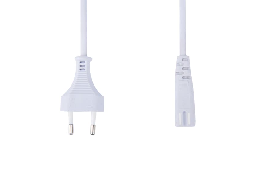 Prokord Strömkabel 0.5m CEE7/16 C7 coupler Vit