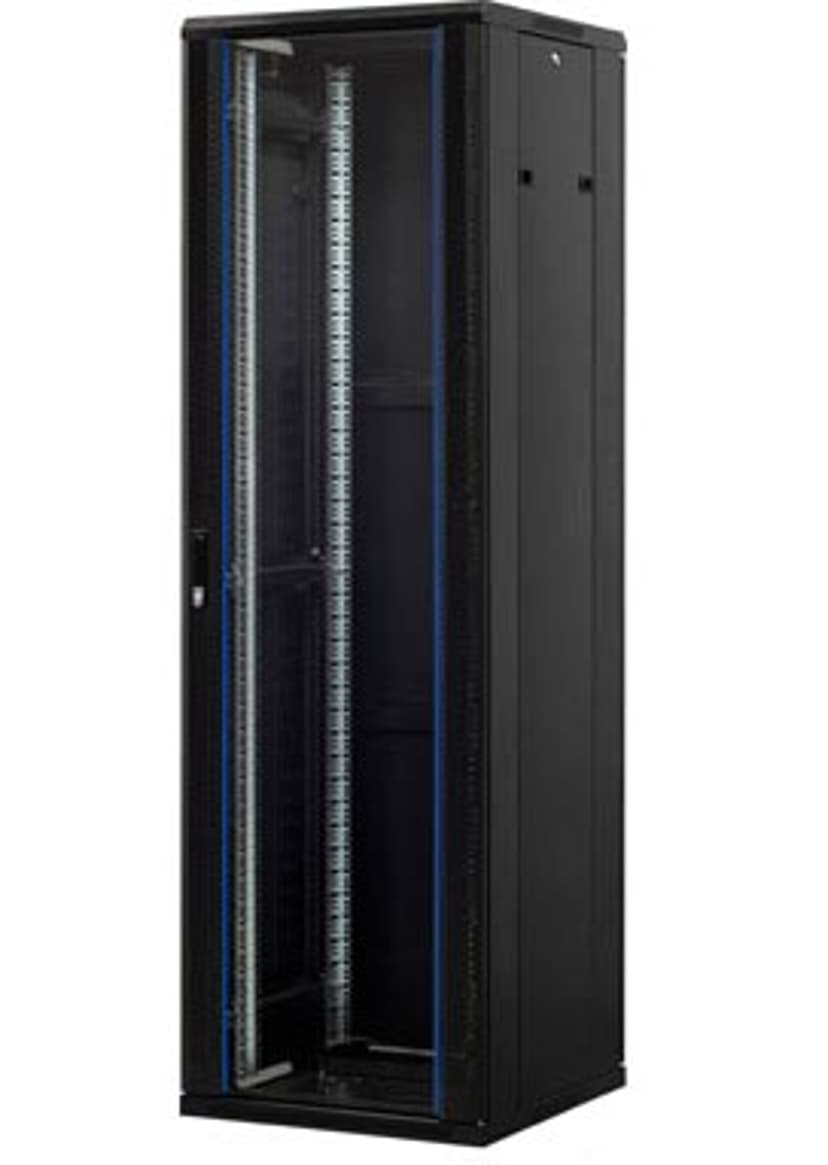 Toten 19" Rackskåp 18U 600X600 Glas/Perforerad Dörr