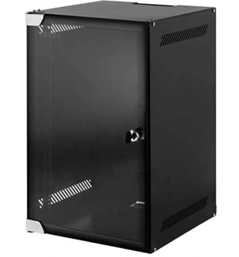 Toten 10" Wall Cabinet 12U 280X310 Glassdoor Black