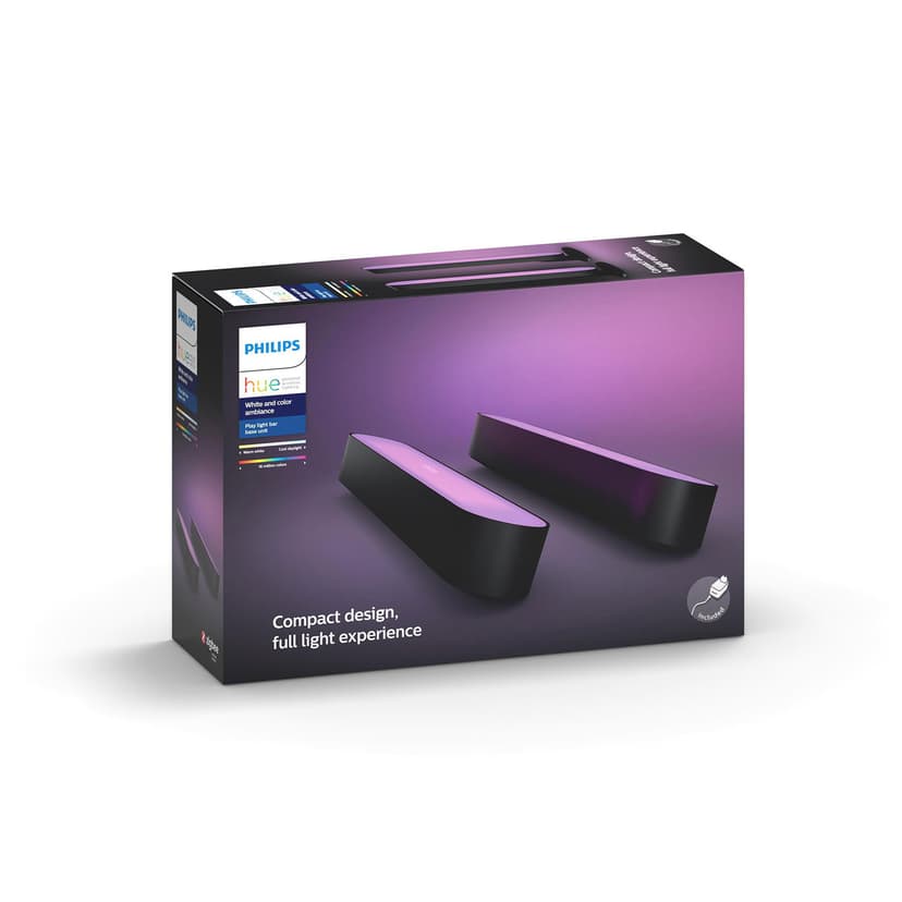 Philips Hue Play White Ambiance/Color Svart 2-Pack