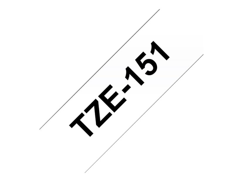 Brother Tape 24mm TZe-151 Zwart/Transparant