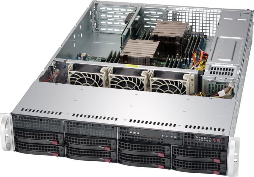Supermicro SC825 TQC-R740LPB Rack Svart