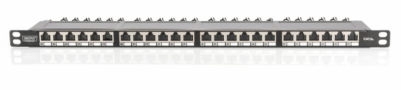Digitus Kytkentäpaneeli Musta Cat 6A 0.5U