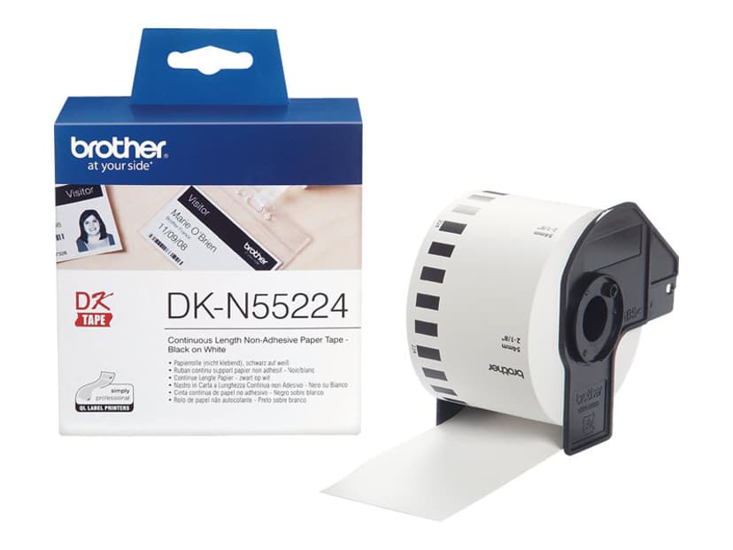 Brother Etiketter 54mm x 30.5m Svart/Vit
