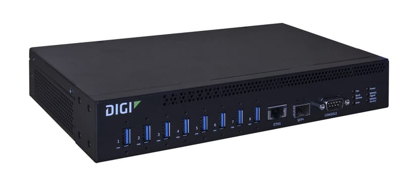 Digi Anywhereusb 8 Plus Remote USB 3.1 Hub 8-Port USB 3.2 Gen 1 (3.1 Gen 1) Type-A USB 3.2 Gen 1 (3.1 Gen 1) Type-A