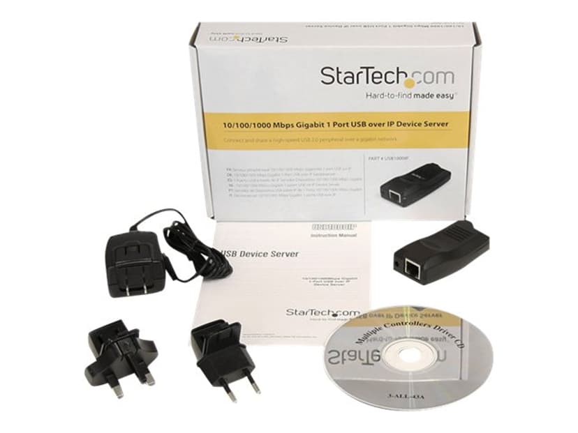 Startech 10/100/1000 Mbit/s Gigabit 1-poort USB over IP apparaat server
