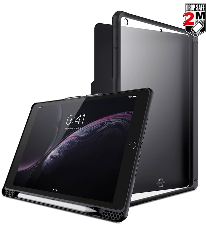 Cirafon Hybrid Solid Folio Drop Safe iPad 10.2" 7th gen, iPad 10.2" 8th gen, iPad 10.2" 9th gen Sort