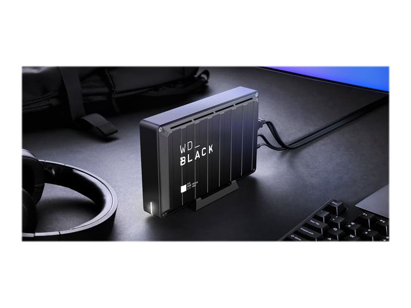 WD Black D10 Game Drive 8TB Musta, Valkoinen