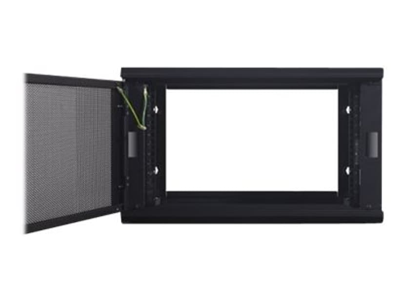 APC NetShelter WX AR106, 6U/HE, 19-tommers patchskap, veggmontering, umontert, 400 mm dybde