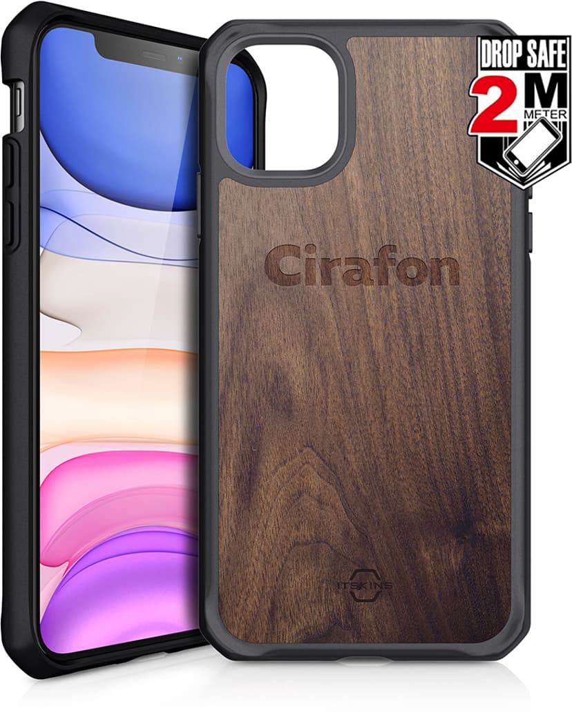 Cirafon Hybrid Fusion iPhone 11, iPhone Xr Musta, Ruskea