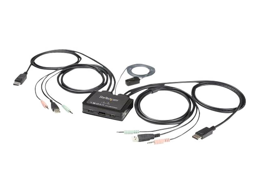 Startech 2 Port USB 4K60Hz DisplayPort KVM Switch with Built-In Cables