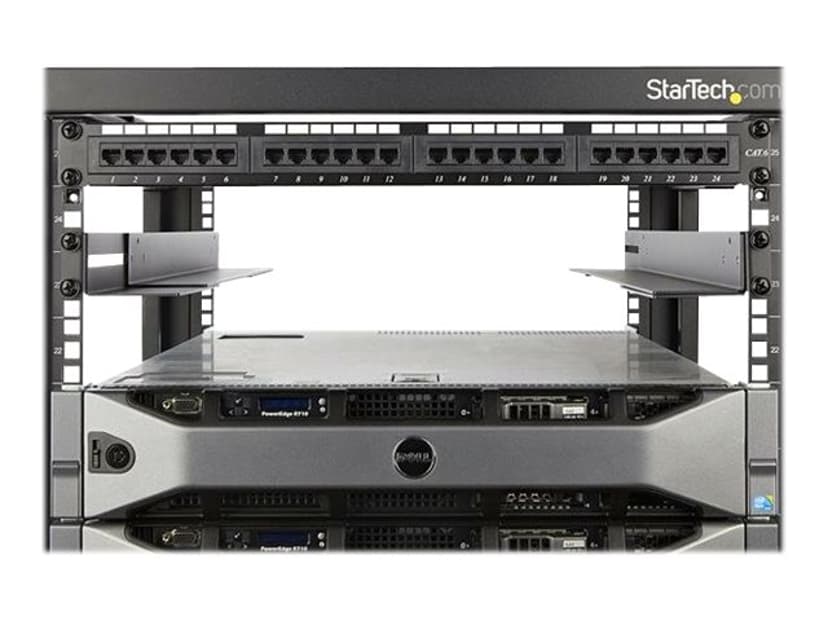 Startech 1U rackhylla med justerbart djup