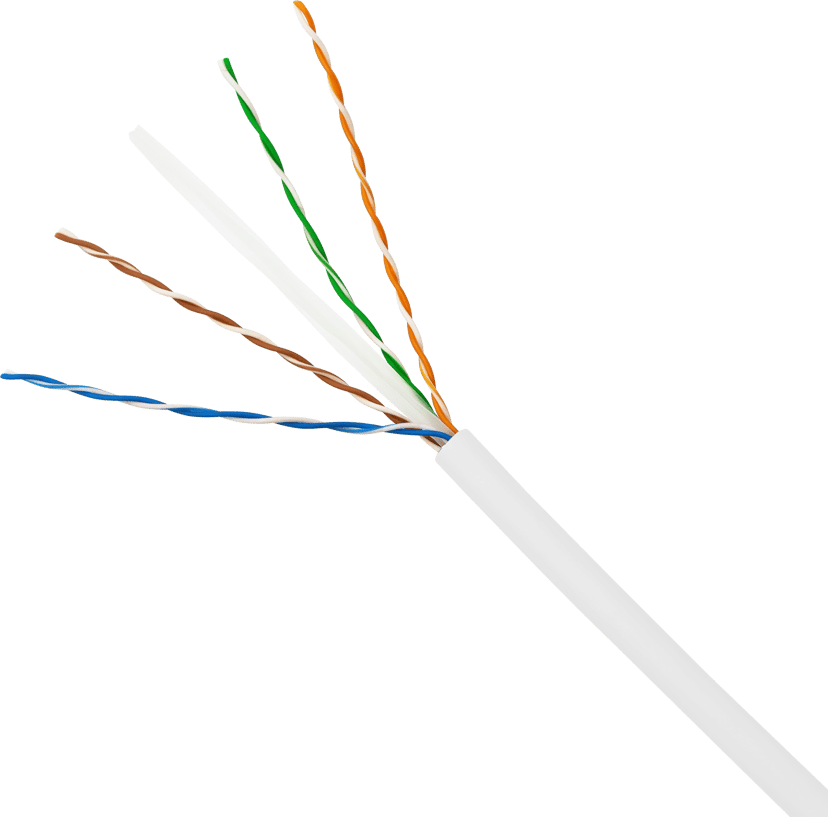 Direktronik CAT6 UTP Bulkkabel Slim 4.1mm Hvid 100m