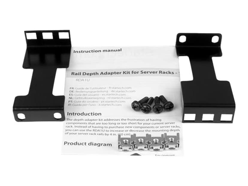 Startech Rackprofilsförlängare 1U 10cm