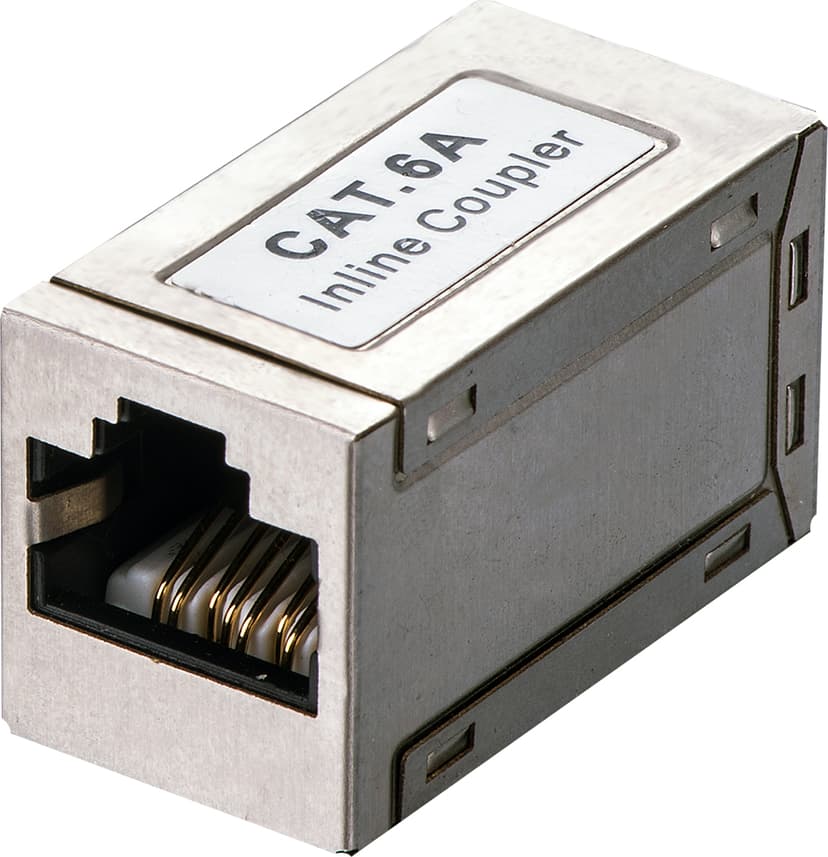 Prokord Adapter RJ45-RJ45 F/F 8P CAT6A Metal RJ-45 Cat6a 0.1m. Sølv