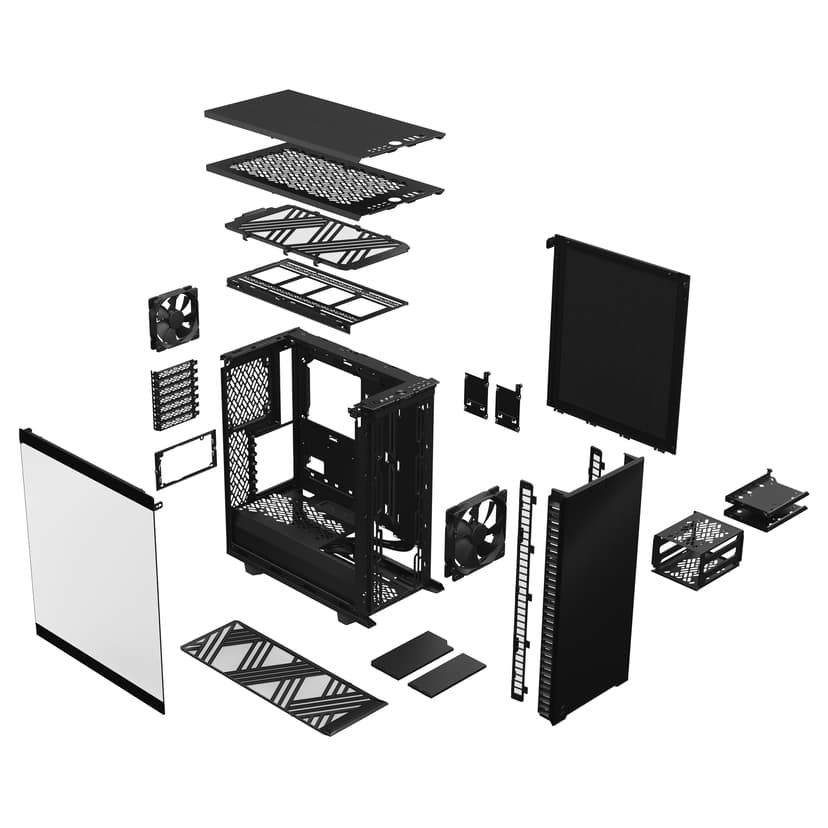 Fractal Design Define 7 Compact Light Glass Midi Tower Svart