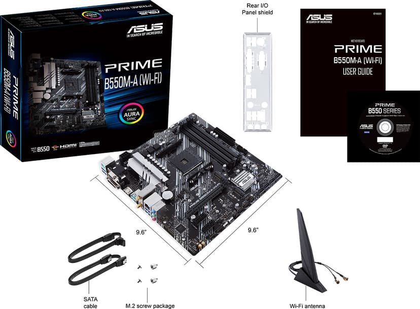ASUS PRIME B550M-A (WI-FI) AM4 Micro-ATX Bundkort