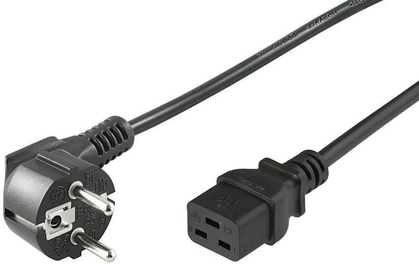 Microconnect Power Cord Cee 7/7 - C19 3m 3m CEE7/7 C19 kopling Sort