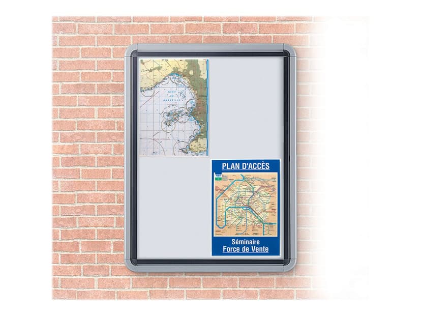 Nobo Lasitettilmoitustaulu Ulkokäyttöön 4xA4 Magneettinen Valkoinen