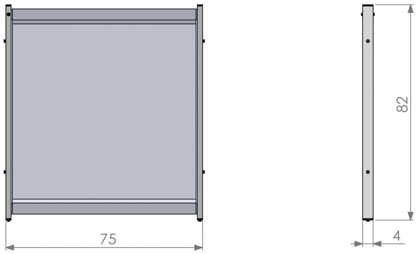 Nobo Skrivbordsavdelare PVC Film Medium 75x82cm