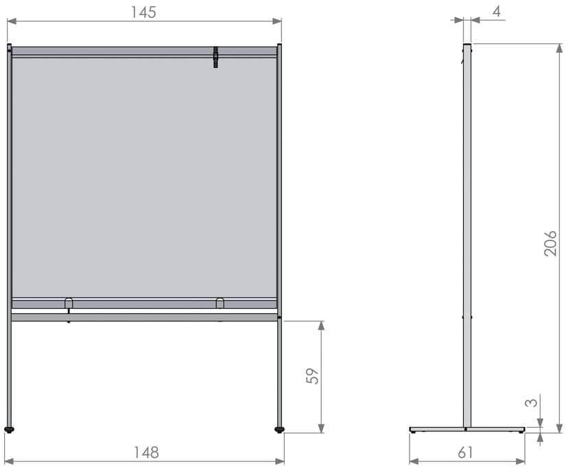 Nobo Skjermstativ PVC Film Large 148x206cm