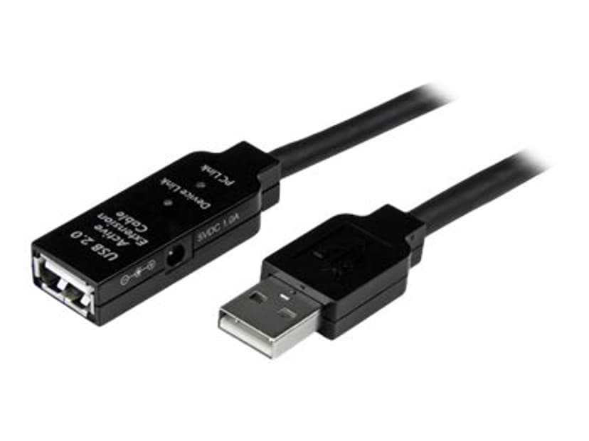 Startech 10m USB 2.0 actieve verlengkabel 10m USB A USB A Zwart