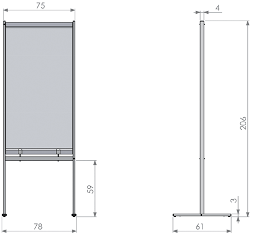 Nobo Skjermstativ PVC Film Large 78x206cm