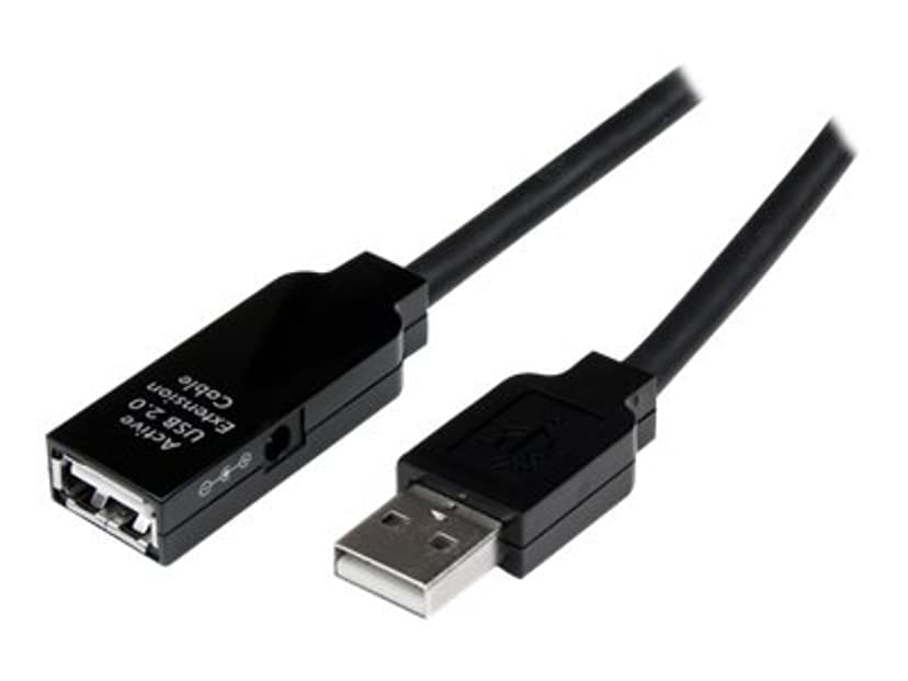 Startech 10m USB 2.0 actieve verlengkabel 10m USB A USB A Zwart
